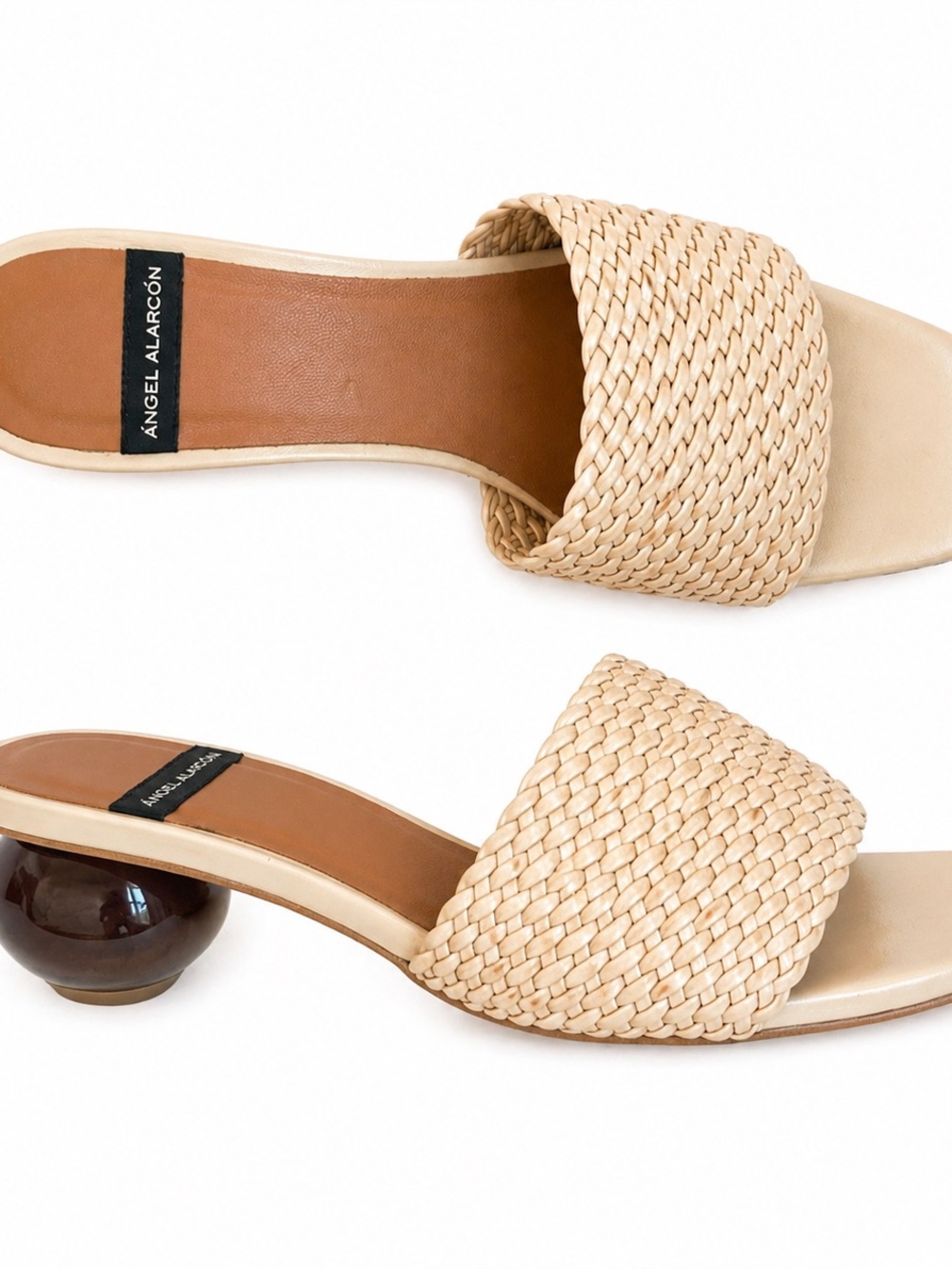 Angel Alarcon Woven Leather Slide